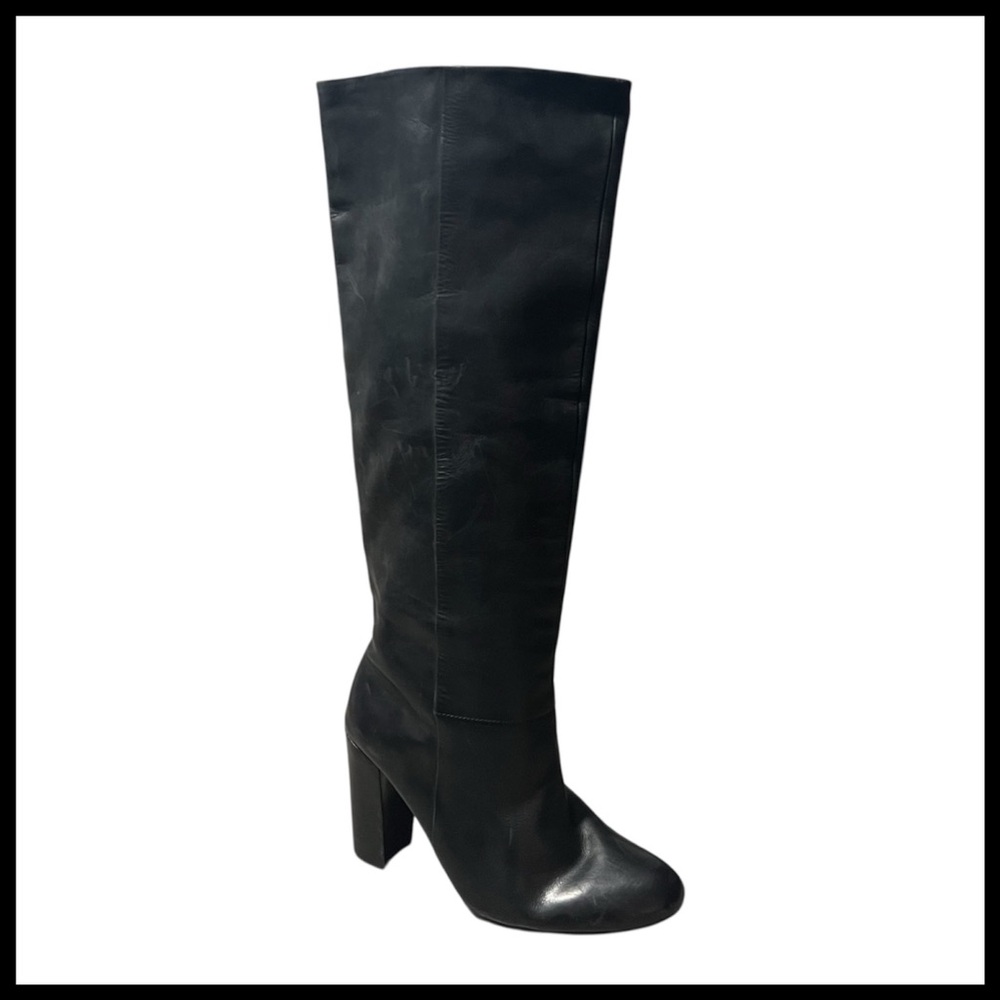 MAXGREAT Genuine Leather Knee High Heeled Pull-On Boots